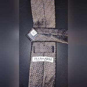Jos. A. Bank Black and Gray Patterned Tie